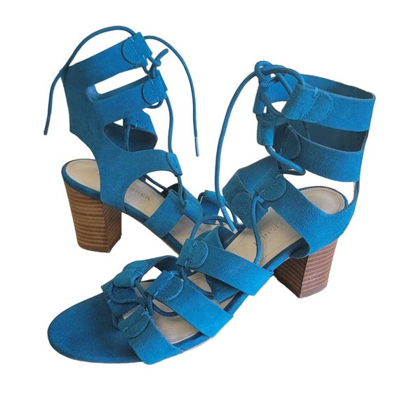 Marc Fisher Patsey Blue Leather 7M - Picture 1 of 7